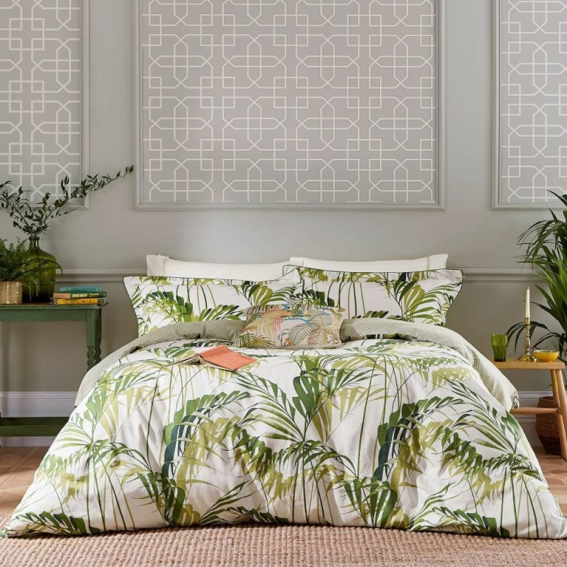 Sanderson Palm House Duvet Cover Botanical Green - Glasswells