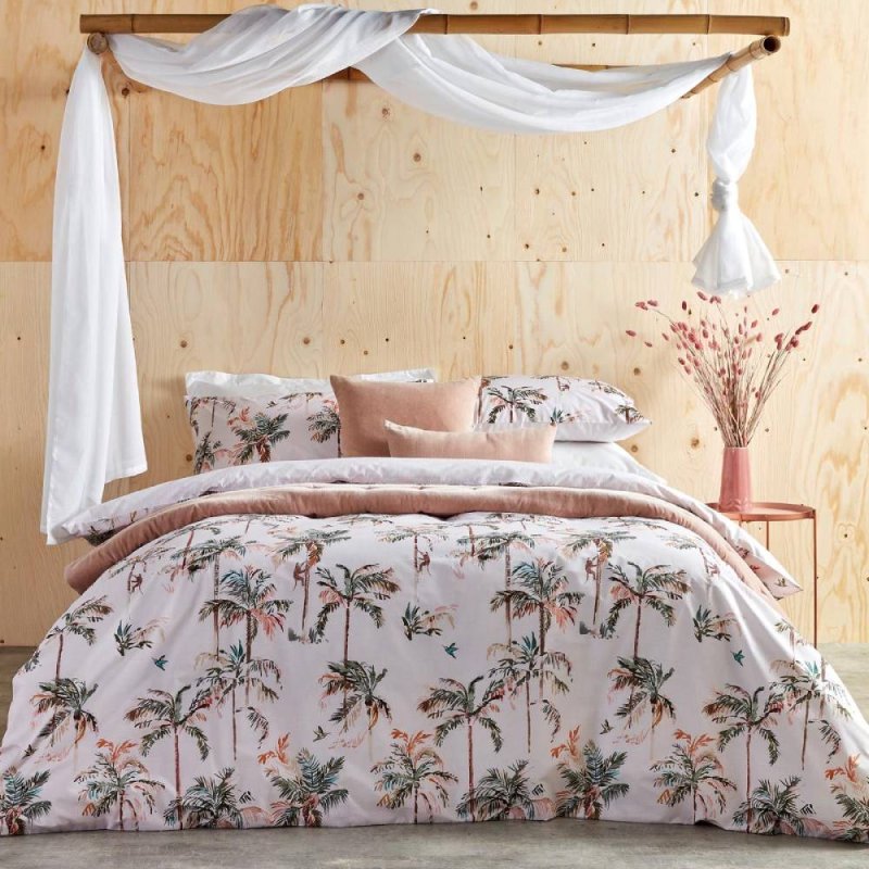 Take Me To The Beach Duvet Cover Set Blush