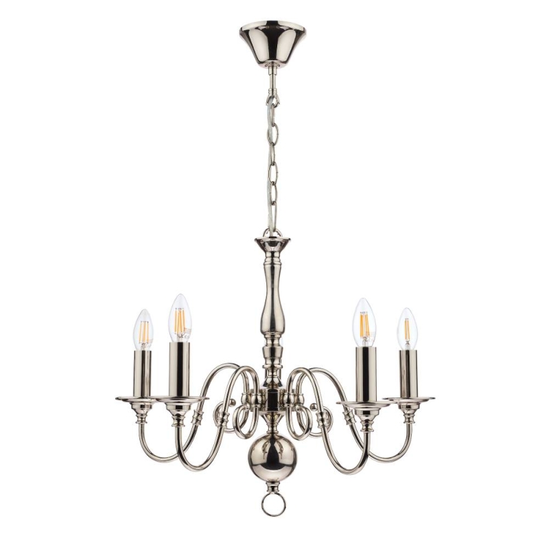 Laura Ashley Winchester 5lt Pendant Polished Nickel