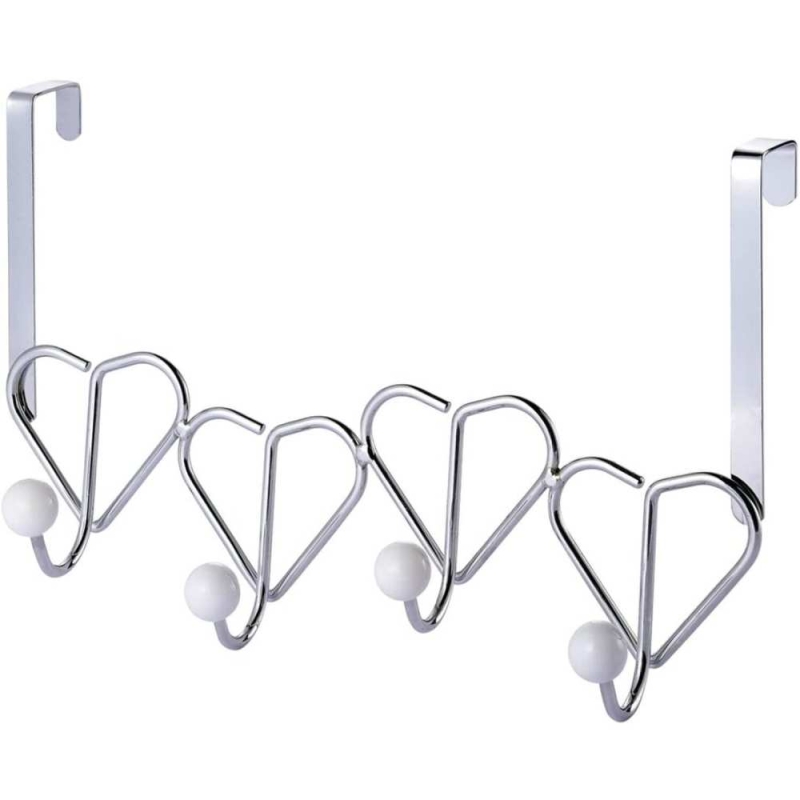 Showerdrape Hearts Over Door Hook Chrome