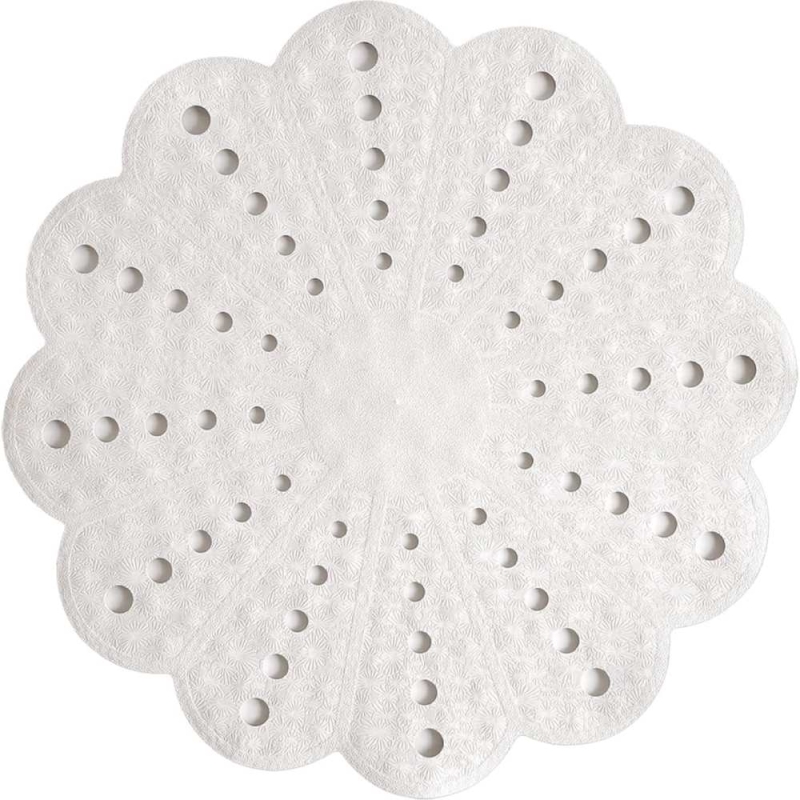 Showerdrape Petal Shower Mat White