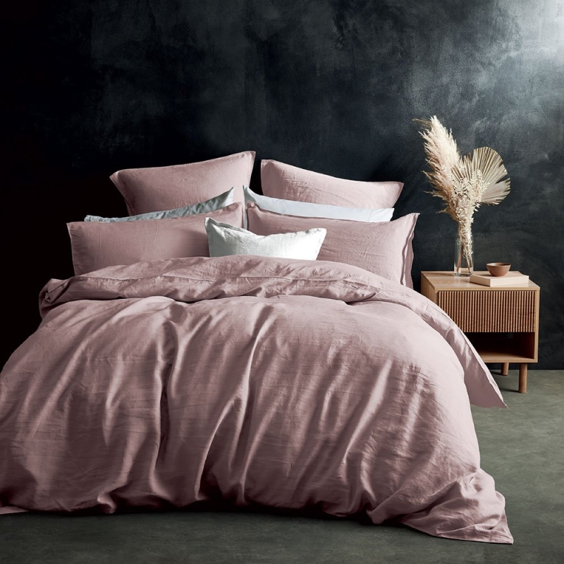 Lazy Linen Duvet Cover Mellow Pink