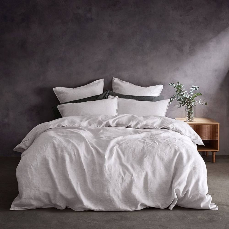 Lazy Linen Duvet Cover White