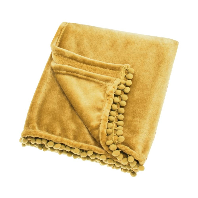 Walton & Co Cashmere Touch Throw 130cm x 170cm Saffron
