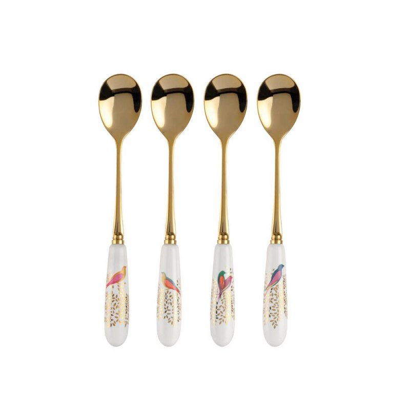 Sara Miller London Portmeirion Chelsea Tea Spoon Set of Four Light Grey