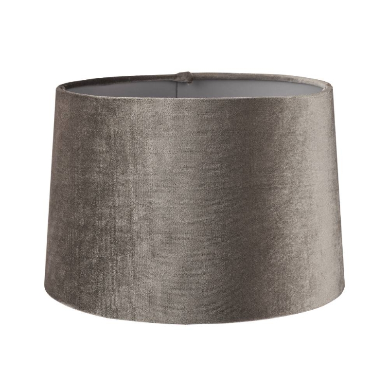 Laura Ashley Velvet Empire Drum Shade Grey 10 inch