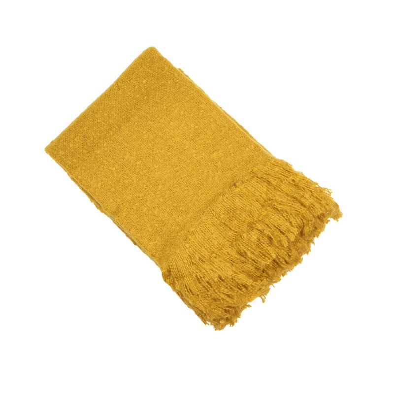 Serena Mohair Throw Mustard 130cm x 180cm