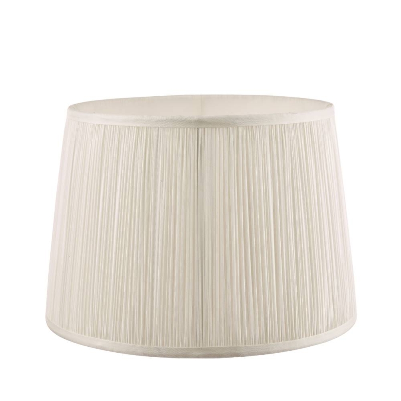 Laura Ashley Hemsley Pleated Silk Empire Drum Shade  Cream 12 Inch