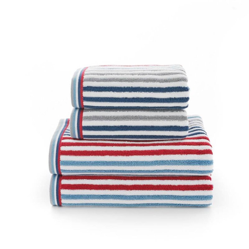 Hanover Stripe Hand Towel Denim