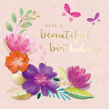 Floral Surface Pattern - Birthday Card