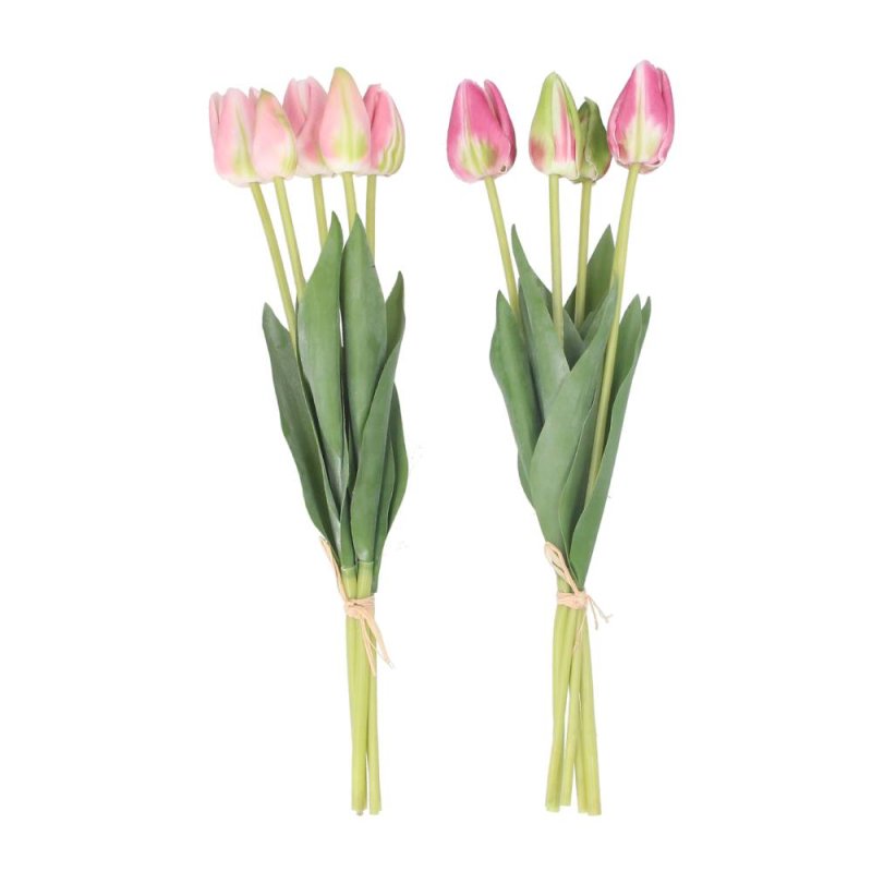 Gisela Graham Pink/Green Tulip Bunch