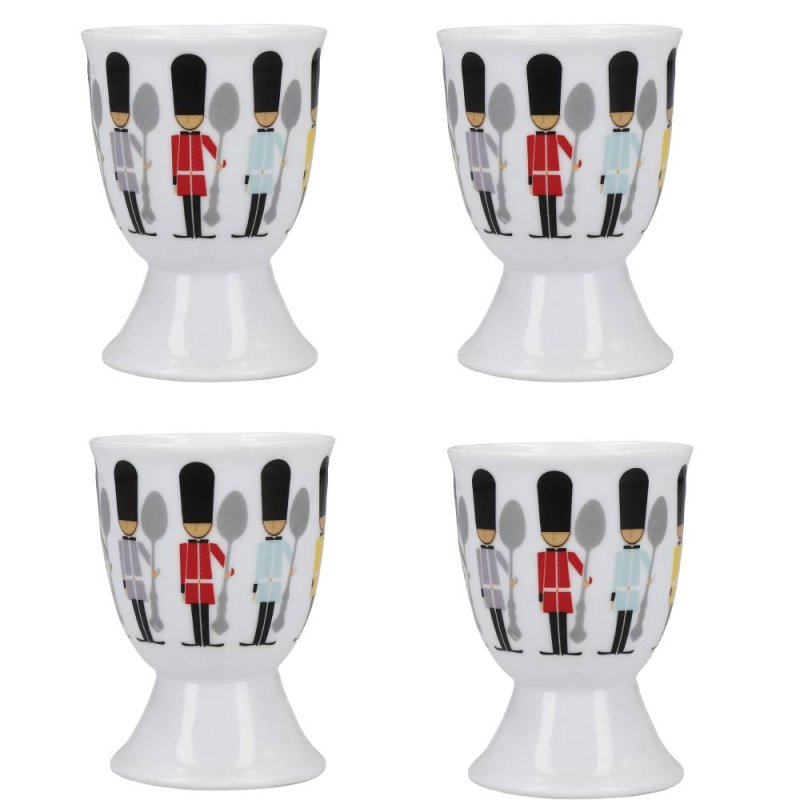 Kitchen Craft Set Of 4 Egg Cups Soldiers