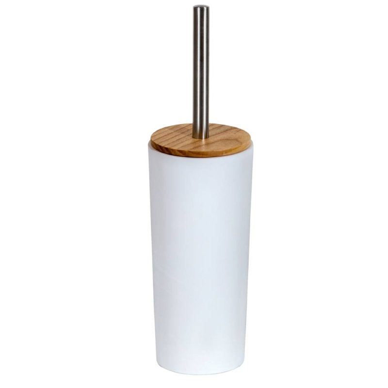 SONATA TOILET BRUSH & HOLDER/ WHITE-BAMBOO