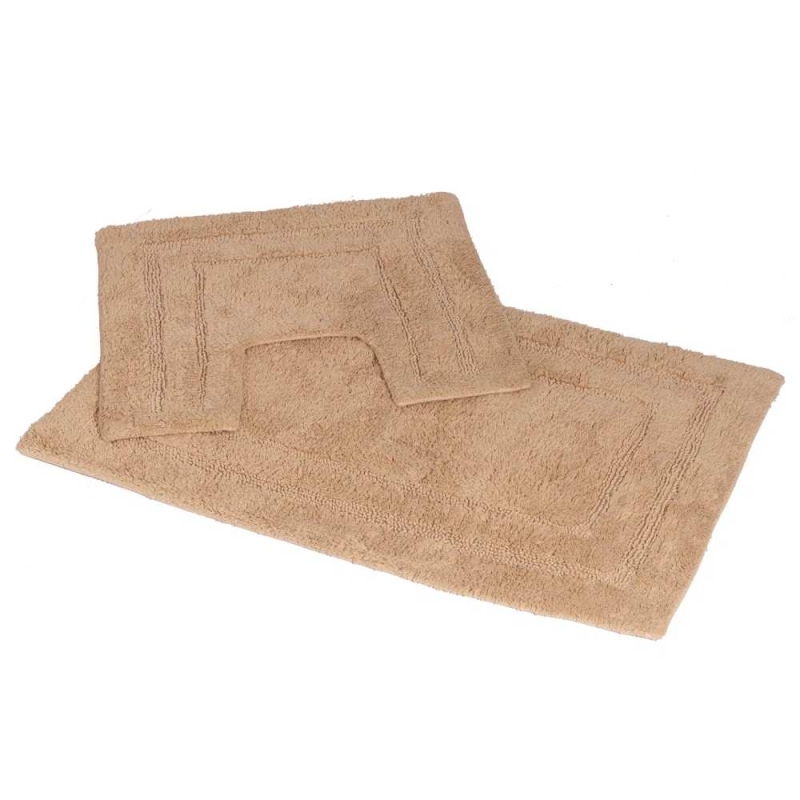 Showerdrape Pinnacle Bath Mat Set Biscuit