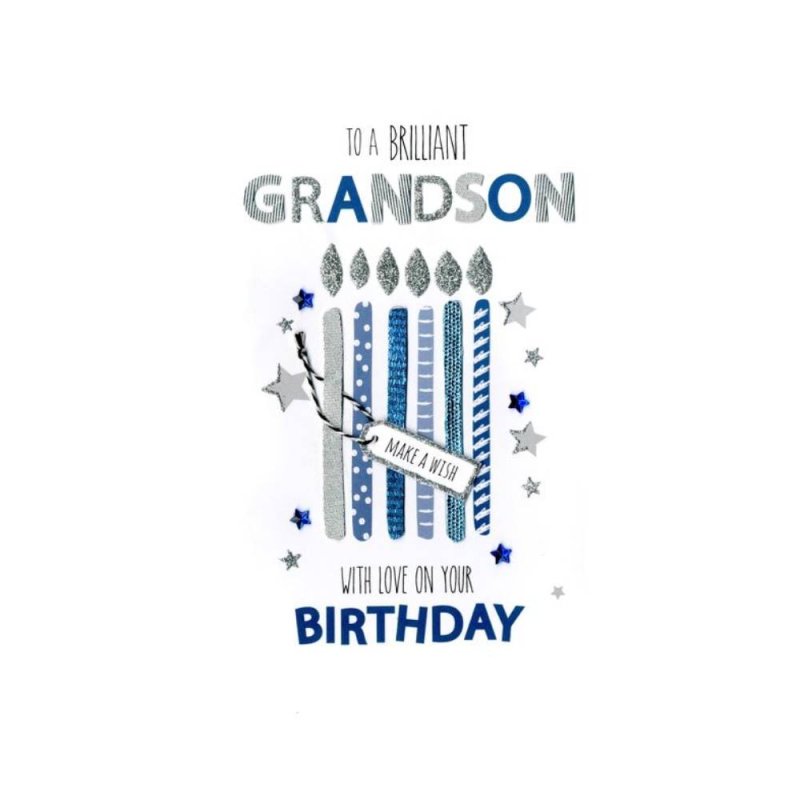 Grandson - Candles Birthday Card