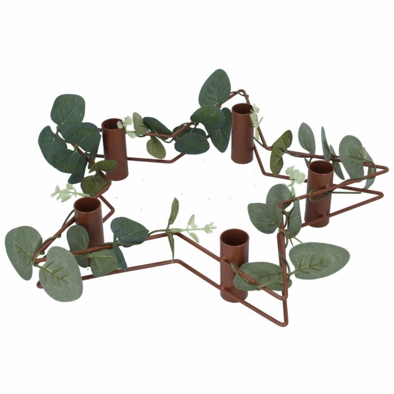 Gisela Graham Metal Star & Eucalytus Candle Holder