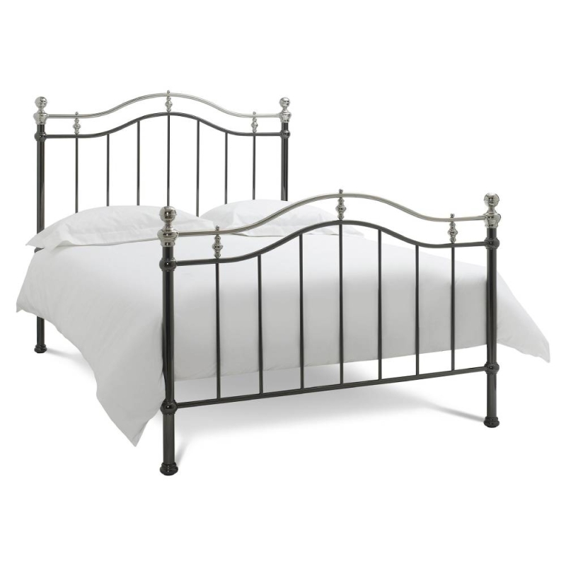 Chiswick Bedstead Black/Shiny Nickel Double 135cm