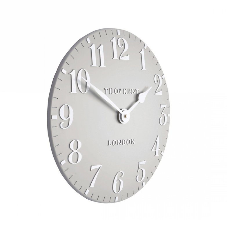Arabic Wall Clock Dove Grey 12"