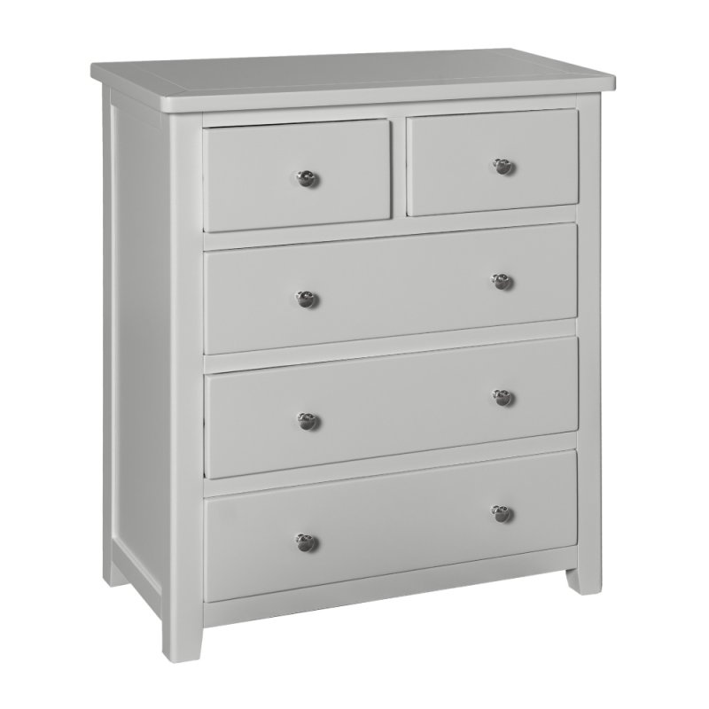 Hamilton 2+3 drawer bedside chest grey