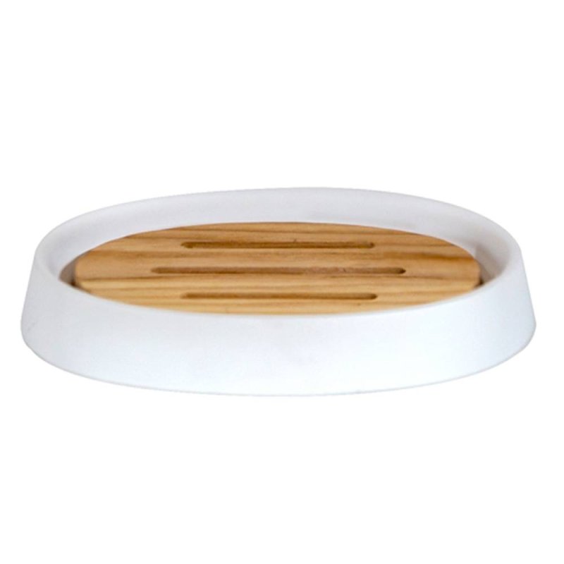 SONATA SOAP DISH/ WHITE - BAMBOO