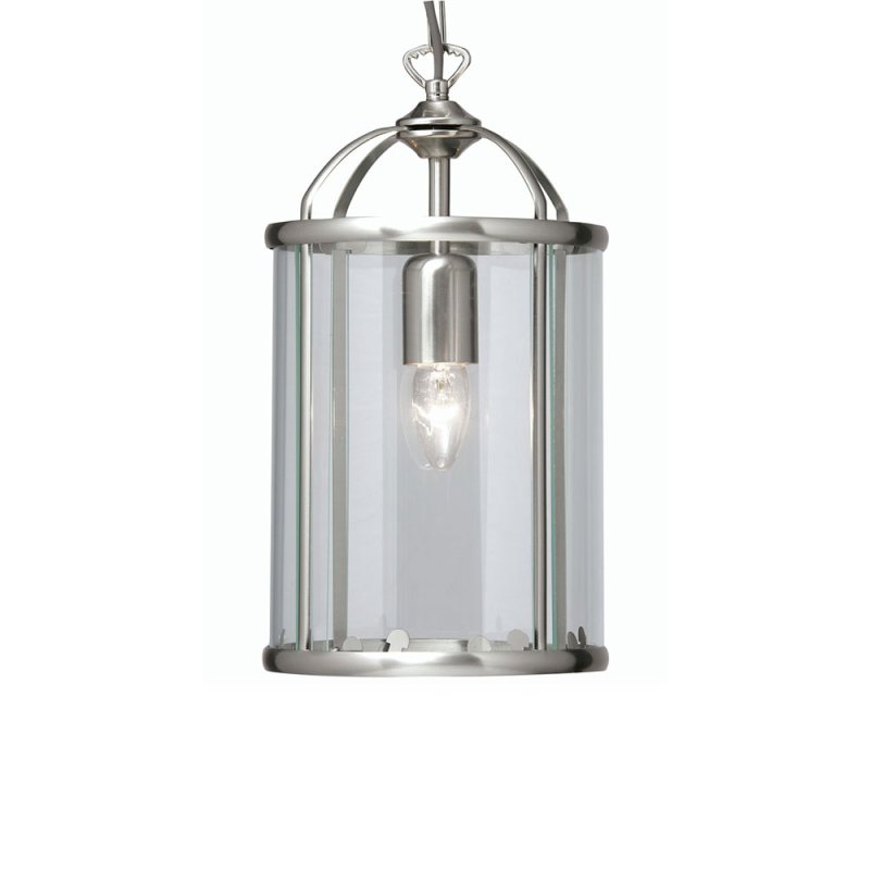 Fern 1 Light Lantern Antique Chrome