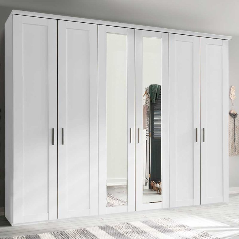 Cleveland 6 Door Mirrored Wardrobe