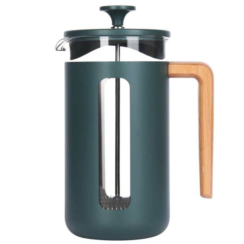 La Cafetiere Pisa 8 Cup Green/Wood Handle