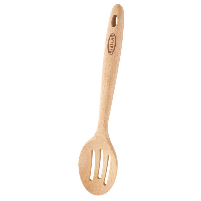 Stellar Beech Slotted Spoon