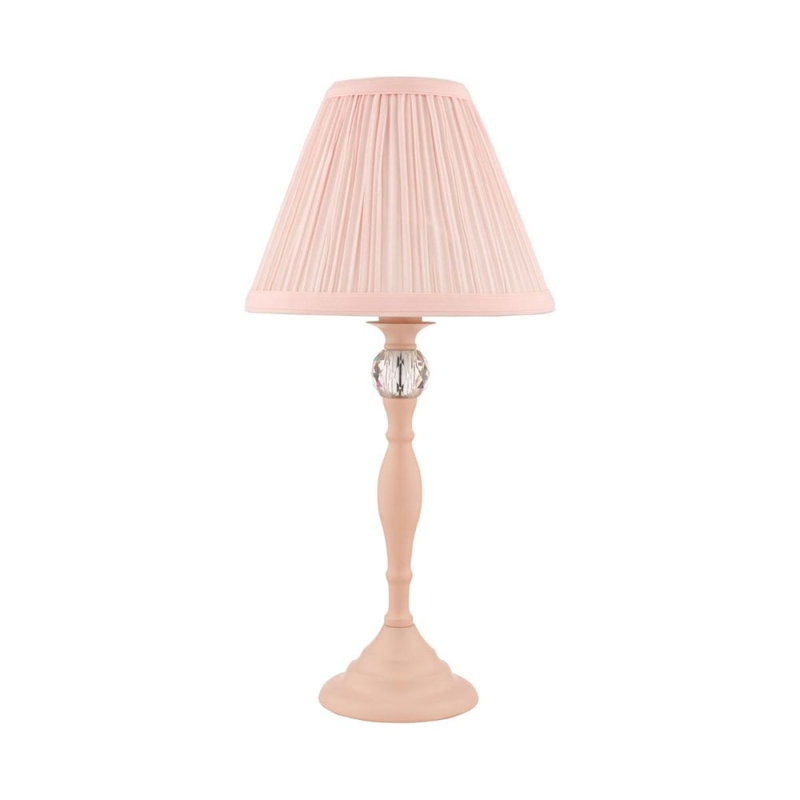 Laura Ashley Ellis Pink Satin-Painted Table Lamp With Blush Shade