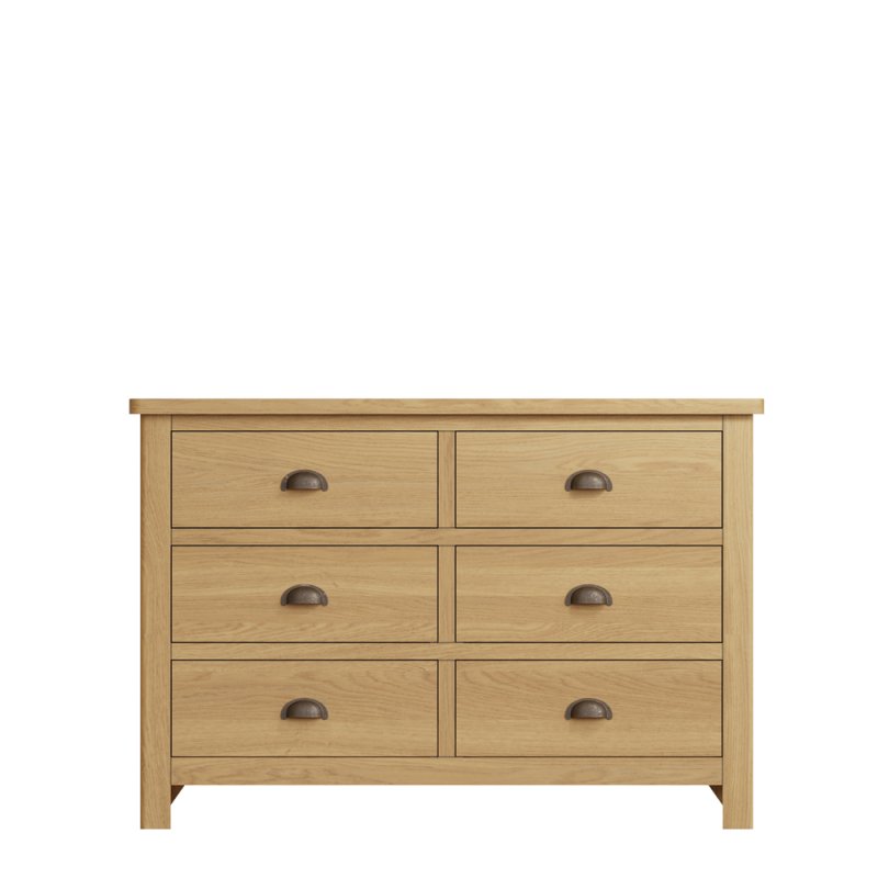 Rendham 6 drawer chest oak
