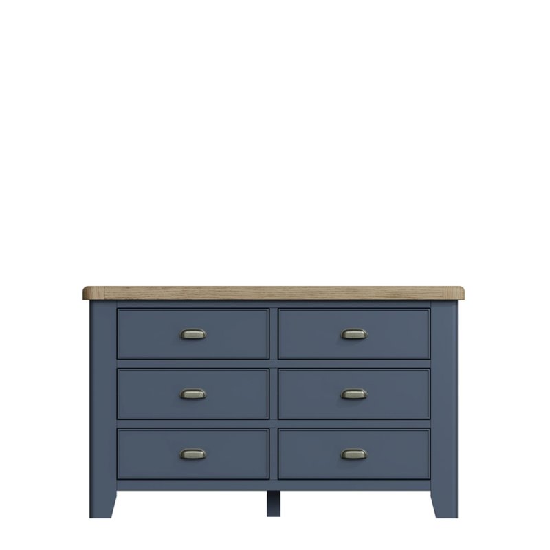 Harleston blue 6 drawer chest blue