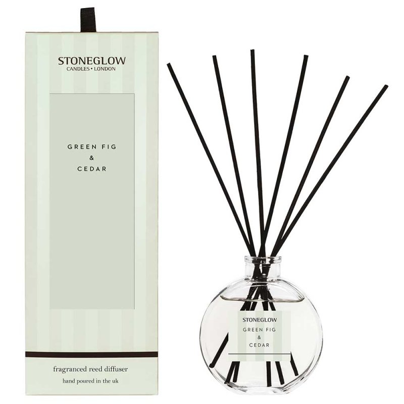 stoneglow green fig & cedar reed diffuser