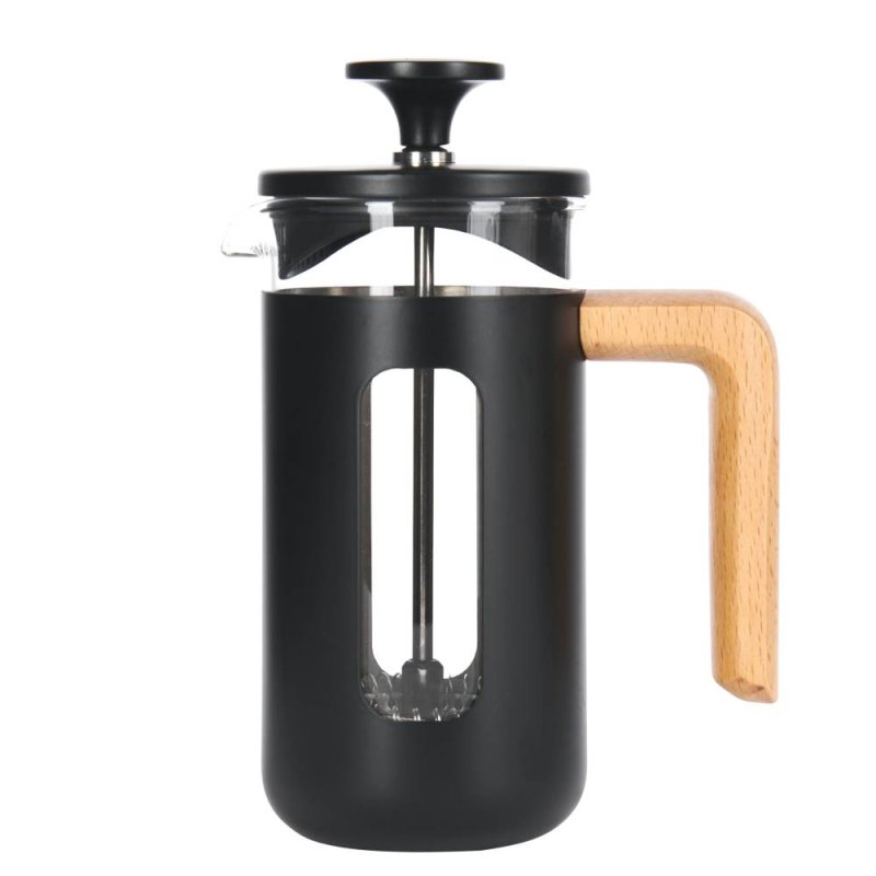 La Cafetiere Pisa 3 Cup Black/Wood Handle