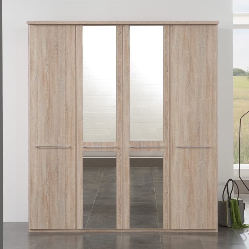 Denby 562 4 Door 2 Mirror 220cm Holm Oak