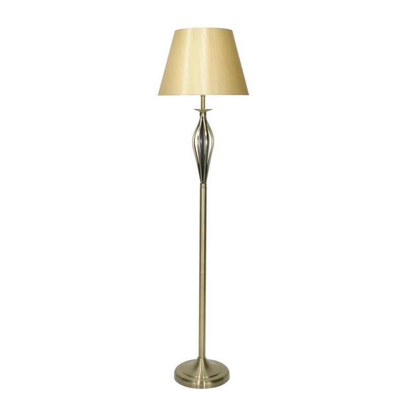 Dar Bybliss Floor Lamp Antique Brass
