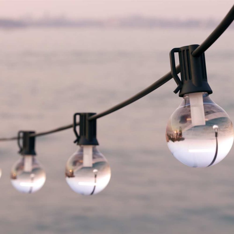 Falmouth USB Solar Festoon Lights Set 25