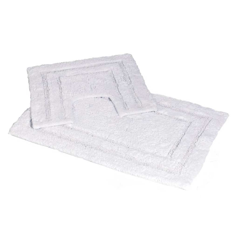 Showerdrape Pinnacle Bath Mat Set White