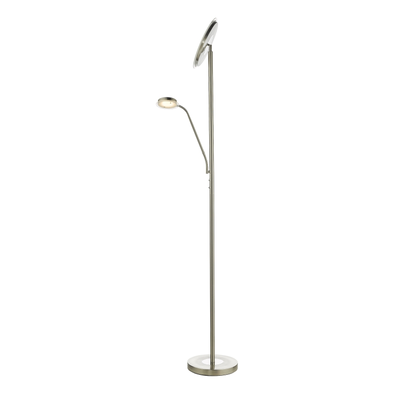 Shelby Mother & Child Floor Lamp Satin Nickel