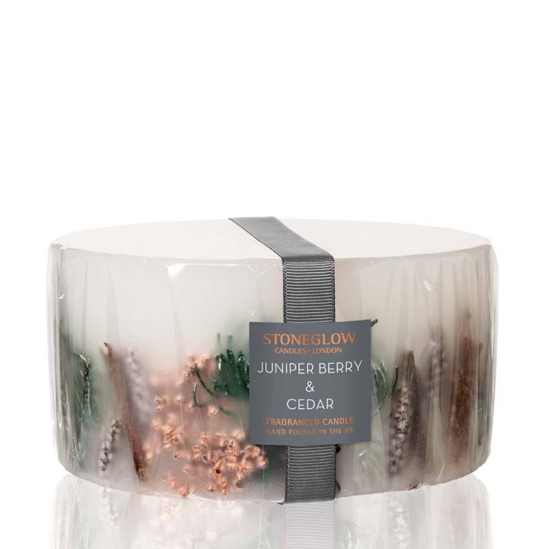 Stoneglow Seasonal Collection-Juniper Berry & Cedar Pillar Candle