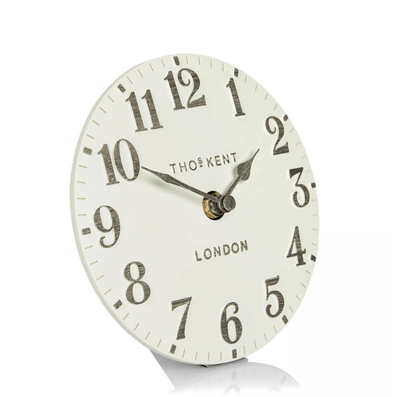 Thomas Kent Arabic Clock Limestone 6"