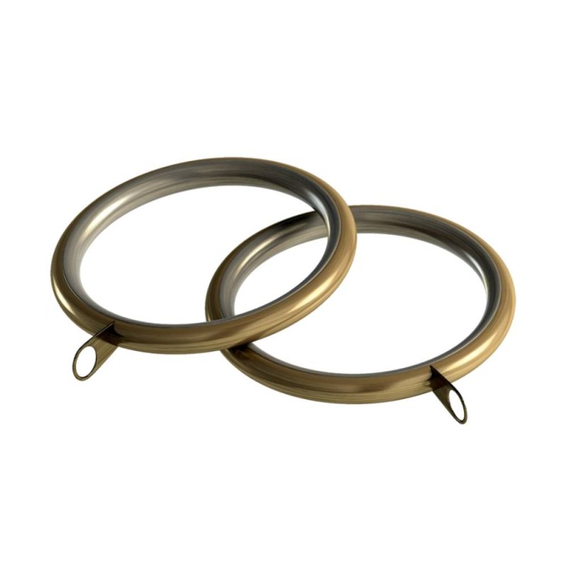 Saxham Curtain Rings Antique Brass