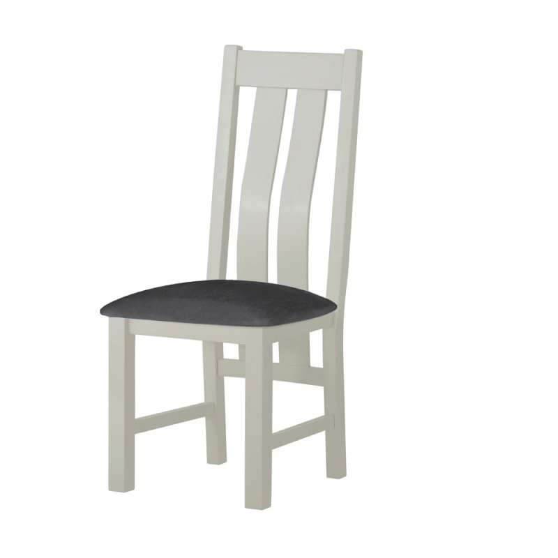 Pemberley Dining Chair Stone With Charcoal Seat