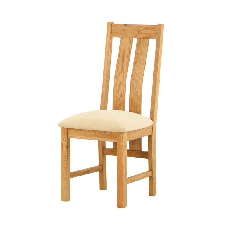 Pemberley Dining Chair With Cream Seat Oak