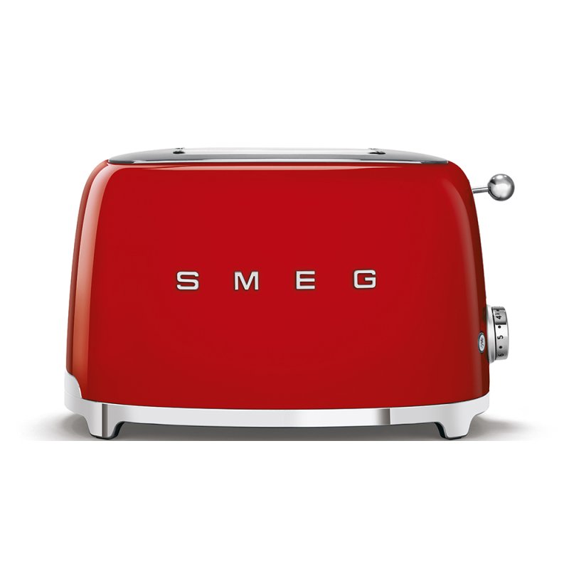 smeg 2 slice toaster red