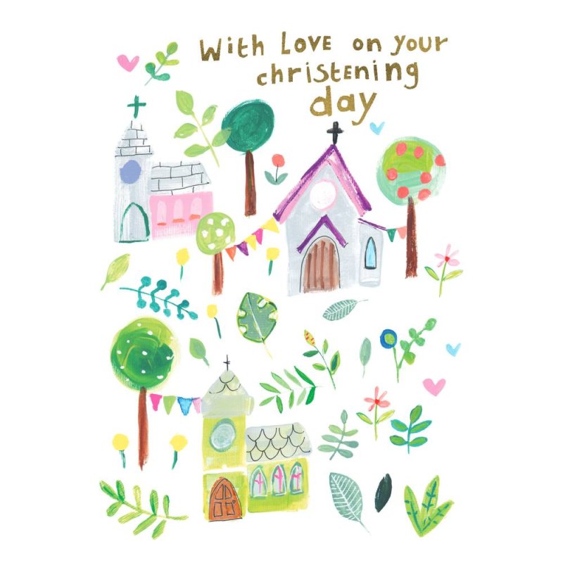 With Love On Your Christening Day Greeting Card