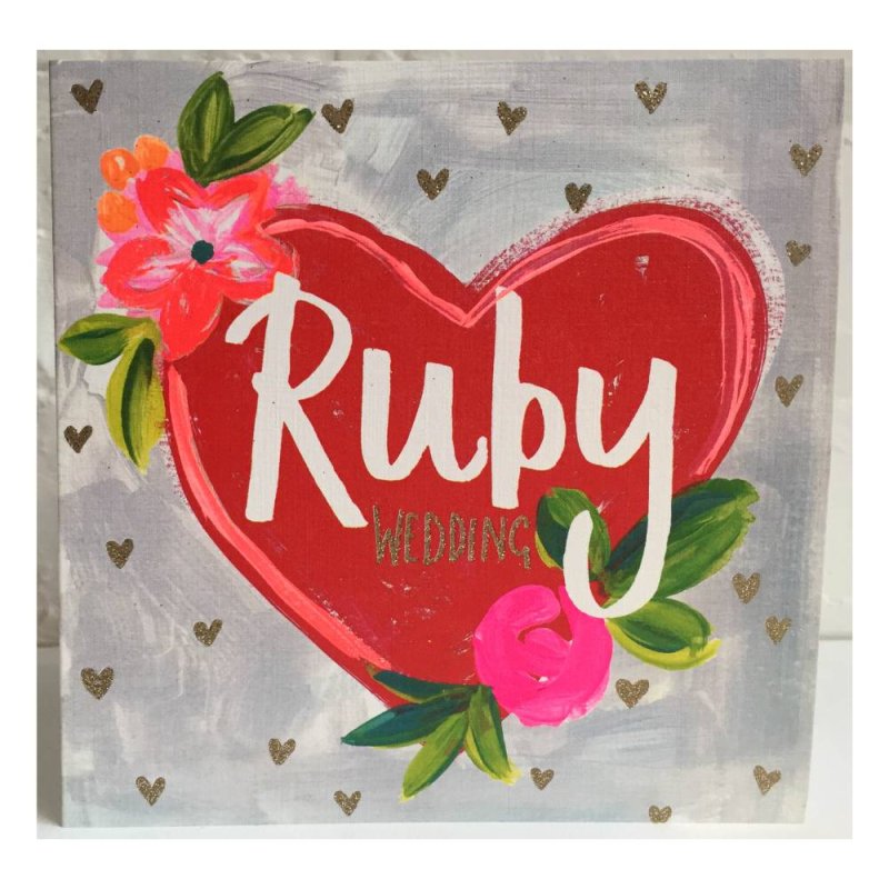 Ruby Wedding Anniversary Greeting Card