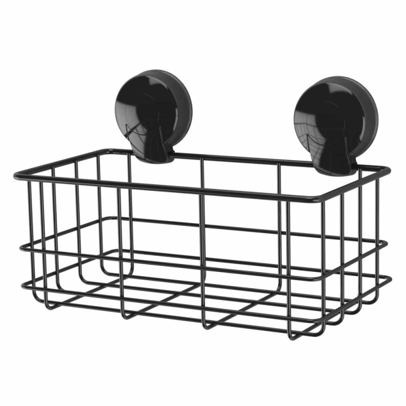 Showerdrape Suctionloc Bottle Basket Black