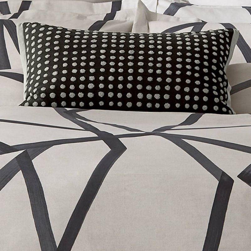 HARLEQUIN SUMI CUSHION 40X60CM PEARL & CHARCOAL