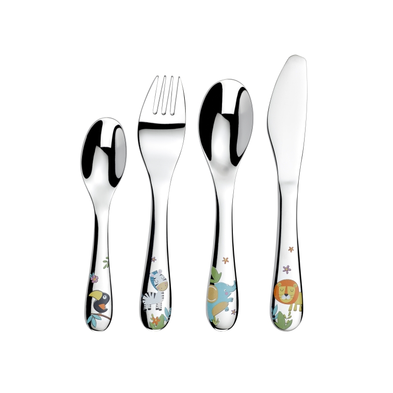 Cherish Jungle Childrens 4pc Cutlery Set