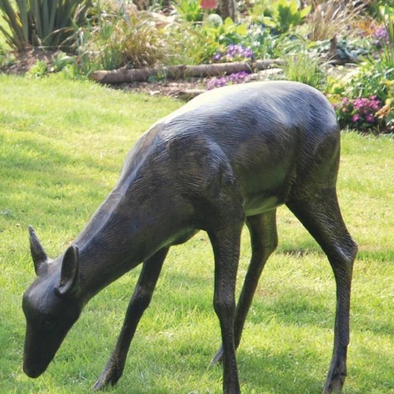 Grazing Doe - Garden Sculpture